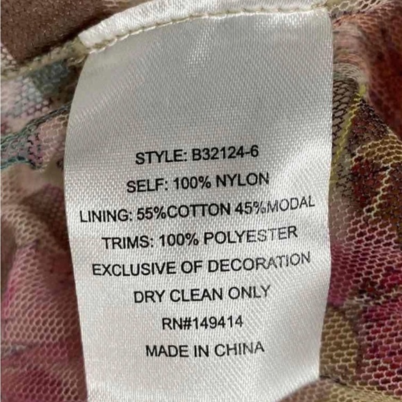 Johnny Was Mazzy Boxy shirred mesh slip maxi dress - Picture 4 of 7